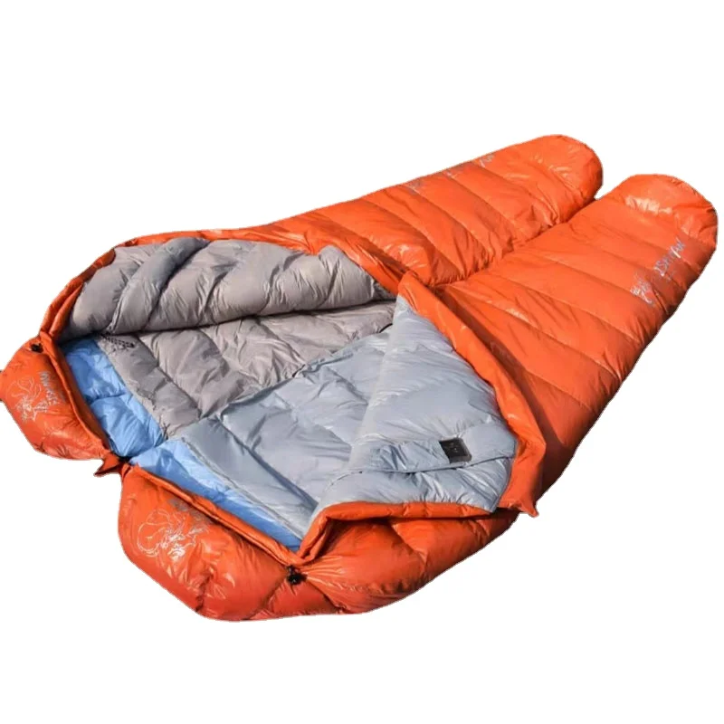 New Outdoor Camping Mommy Adult Spring, Autumn and Winter Season Thickening Single Splicing Double Goose Down Down Sleeping Bag