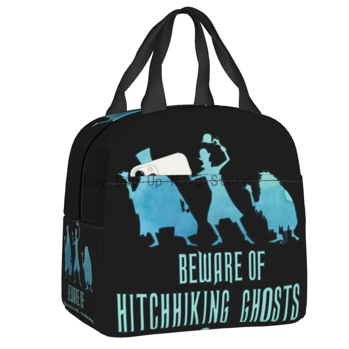 

Изолированные сумки для обеда с изображением дома с привидениями для наружного пикника, Хэллоуина, туризма, призраков, многоразовый охлажд...