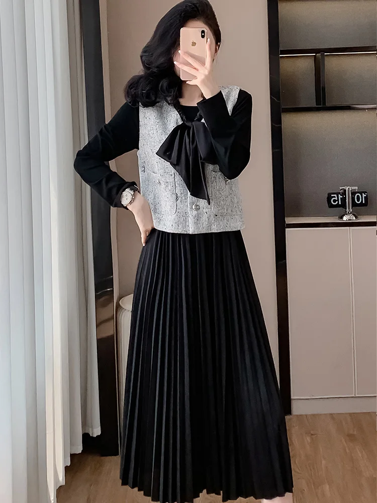 2024 ранняя осень новый изящный жилет элегантный комплект светской одежды во