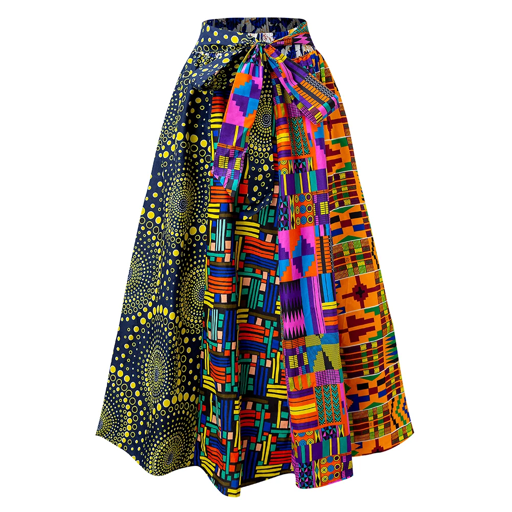 Юбка макси в африканском стиле для женщин юбка большого размера с принтом воска
