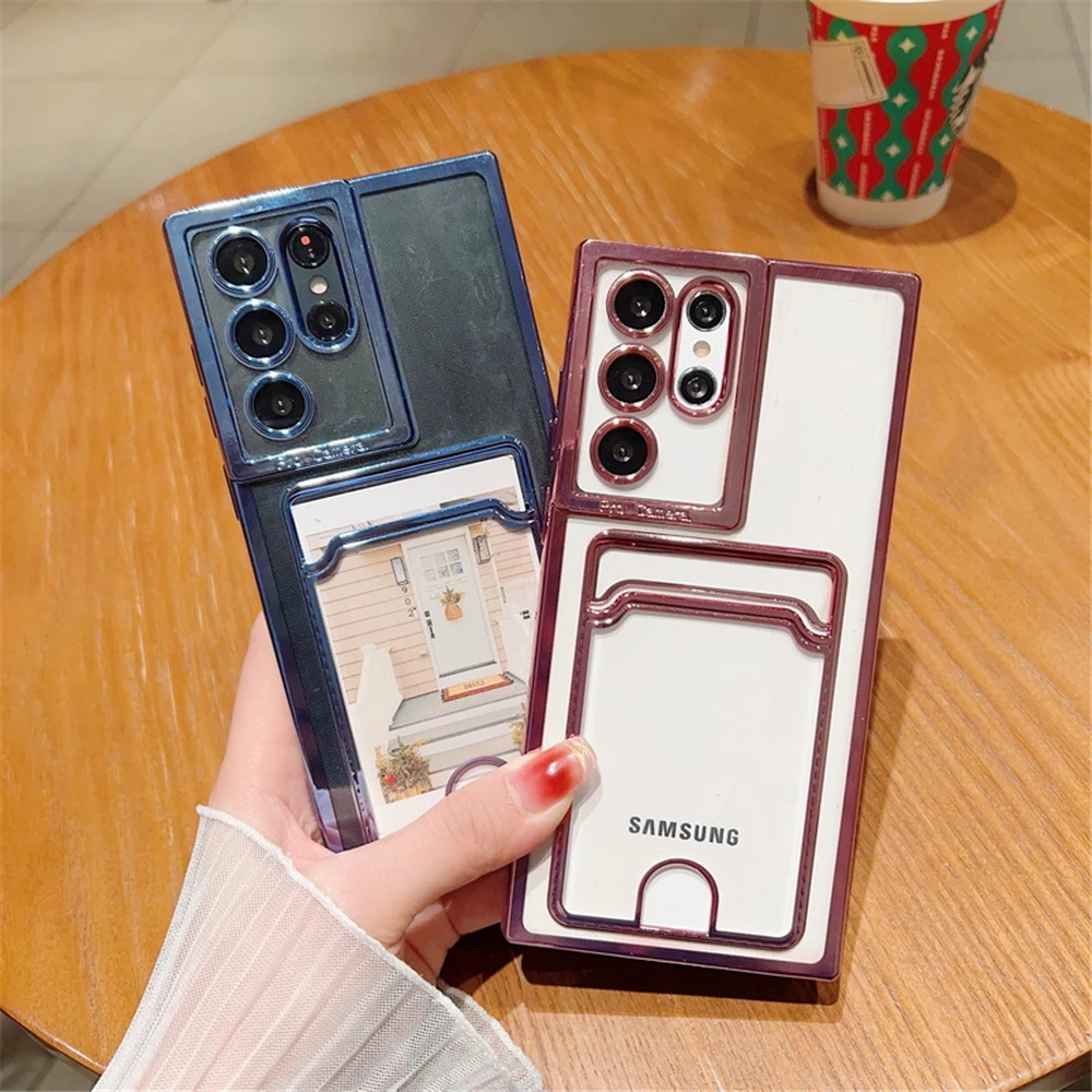 

Luxury Clear Wallet Case for Samsung Galaxy A32 A52 A72 A13 A53 A73 S20 FE S21 S22 S23 Plus Note 10 20 Ultra Card Holder Cover