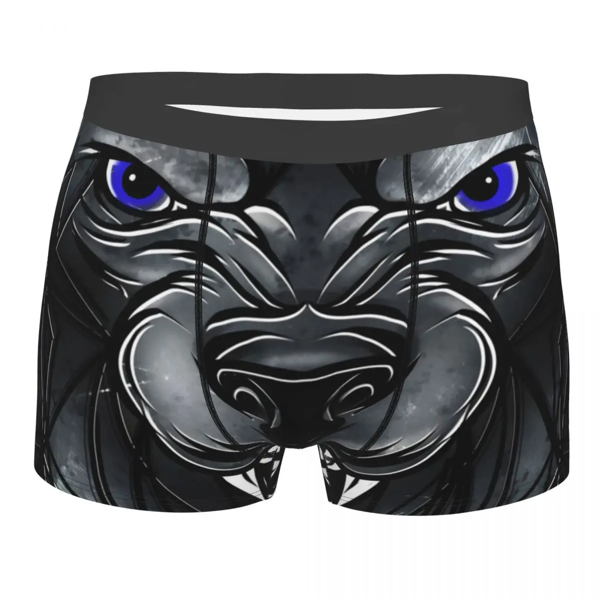 

Space Galaxy Wolf Lion Face Art Underpants Homme Panties Male Underwear Print Couple Sexy Set Calecon