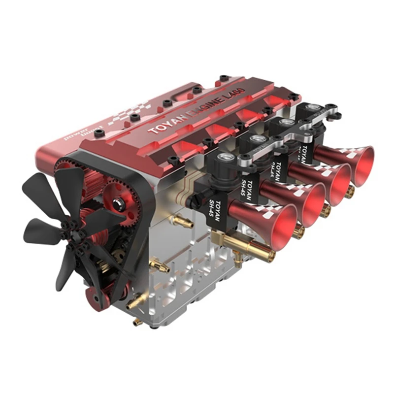 TOYAN FS-L400 Engine 14Cc Inline 4 Cylinder 4 Stroke Water Cooled Methanol Engine Model For 1:8 1:10 1:12 1:14 RC Car Airplane
