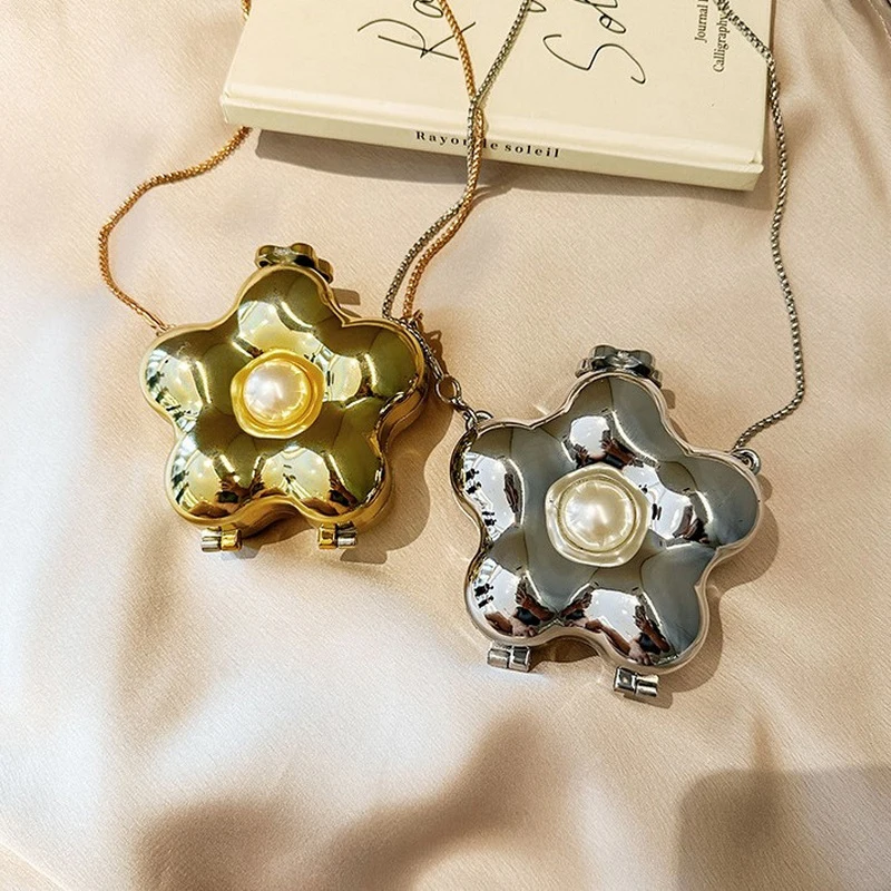 Новая акриловая сумка для губной помады женщин на плечо с цветочным бантом