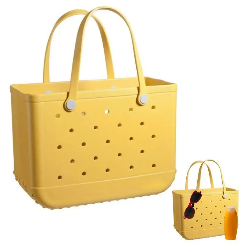 

Large Size Women Rubber Beach Bags Waterproof Sandproof Outdoor EVA Portable Travel Bags Washable Tote Bag For Beach