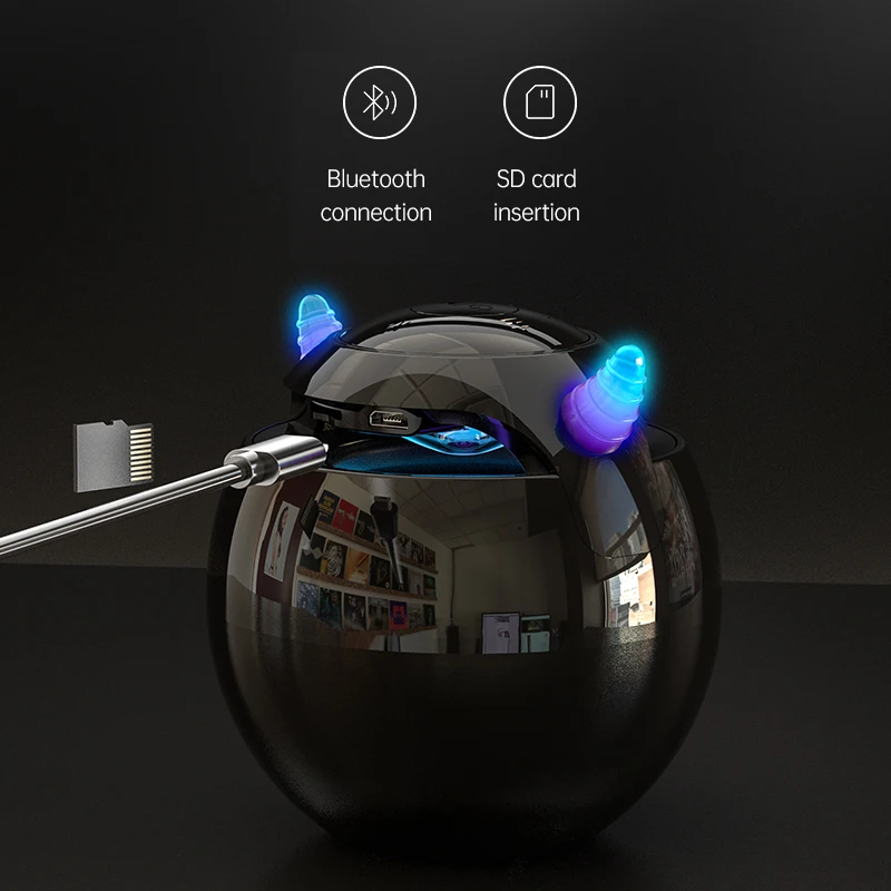 Bluetooth-Колонка со светодиодным цифровым будильником и музыкальным проигрывателем