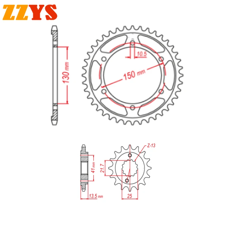 Передняя Задняя звездочка для HONDA XL600 XL600V Transalp PD06 XL700 XL700V XL700VA XL 525 - купить по