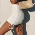Асимметричная эластичная короткая юбка с высокой талией, сексуальная модная уличная Регулируемая юбка, облегающая обтягивающая мини-юбка с боковым шнурком