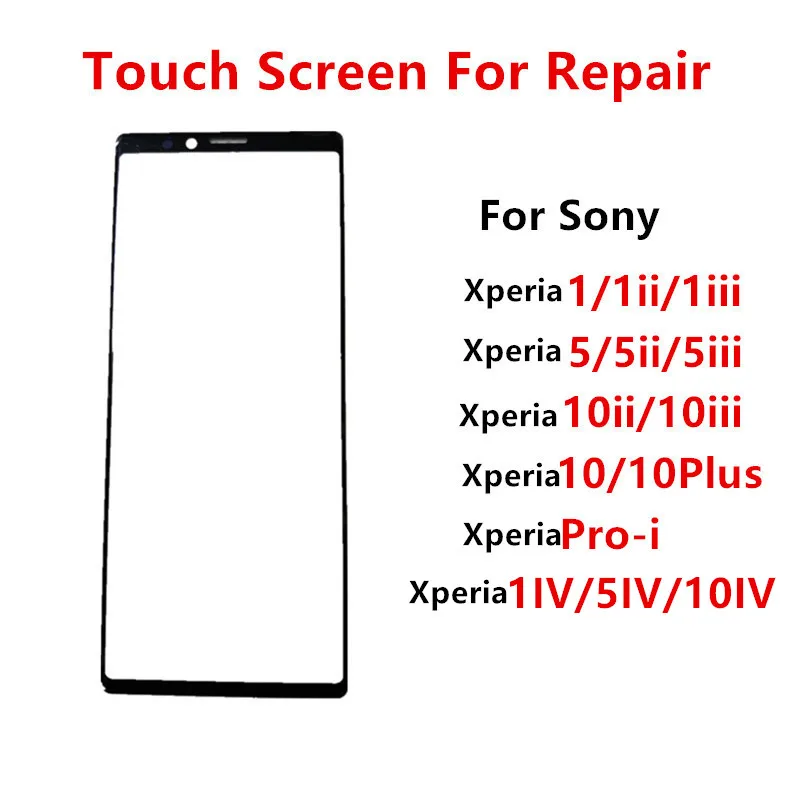 Xperia1 Outer Screen For Sony Xperia Pro i IV 1 iii 5 ii 10 Front Touch Panel LCD Display Glass Cover Repair Replace Parts