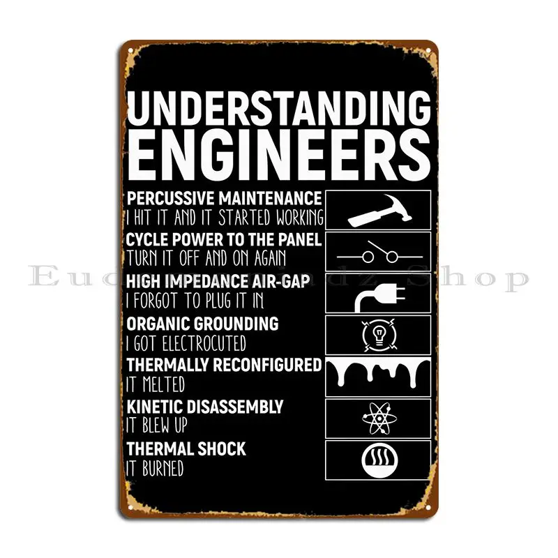 

Funny Engineer Metal Plaque Designer Wall Cave Kitchen Design Wall Pub Tin Sign Poster