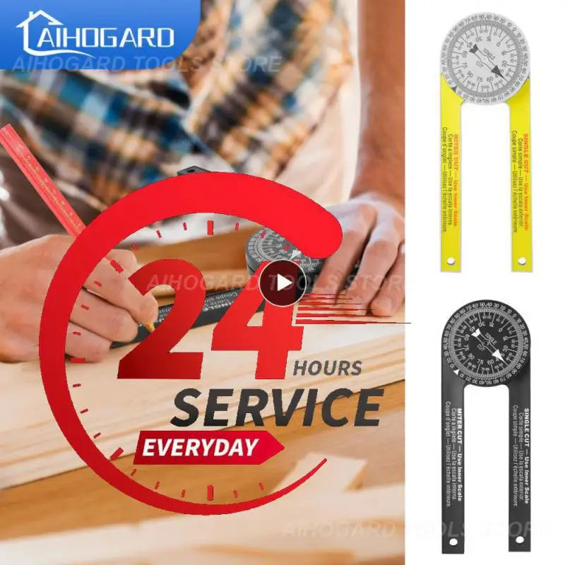 

Miter Saw Plastic Protractor Ruler For Carpenter Plumber Home Use DIY Woodworking Gauge With Miter Cut Single Cut Scribe Tools