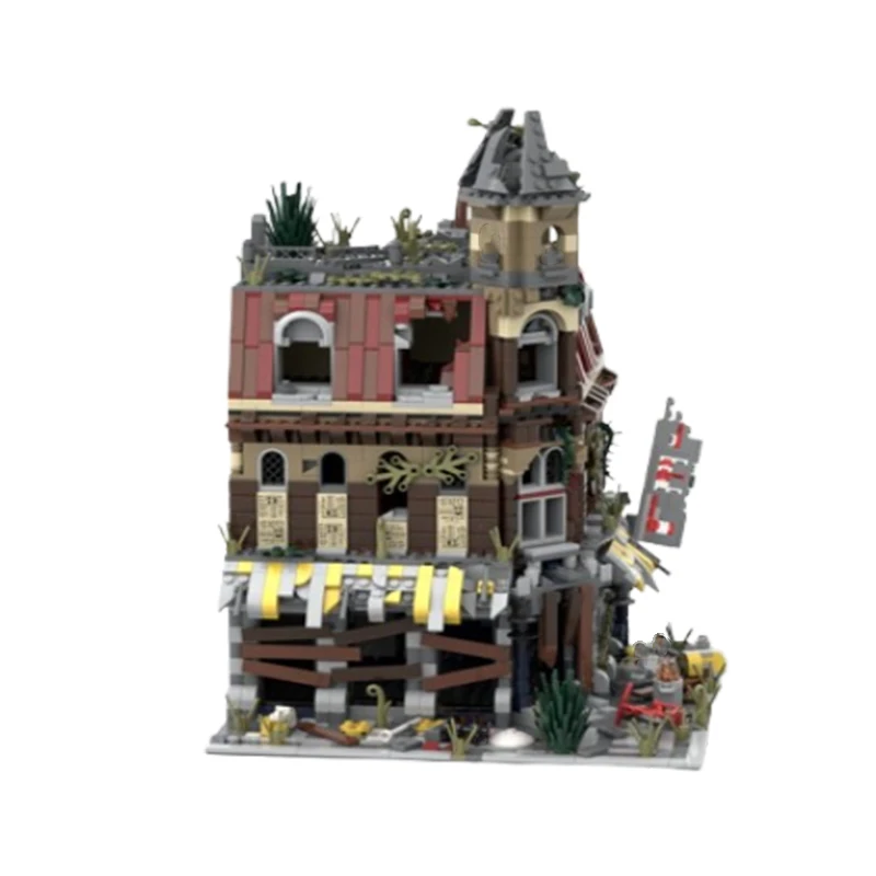 Фото Пятно MOC- 133707   2177 шт., городская уличная сцена, сборка мелких частиц, строительные блоки, образовательная игрушка, модель, подарочный набор, о имя №5