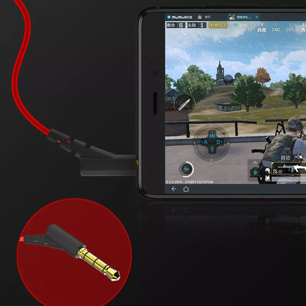 

Portable Dynamic Noise Reduction In-Ear Wired Call Earphones Gaming Computer Earpiece With Dual Mic