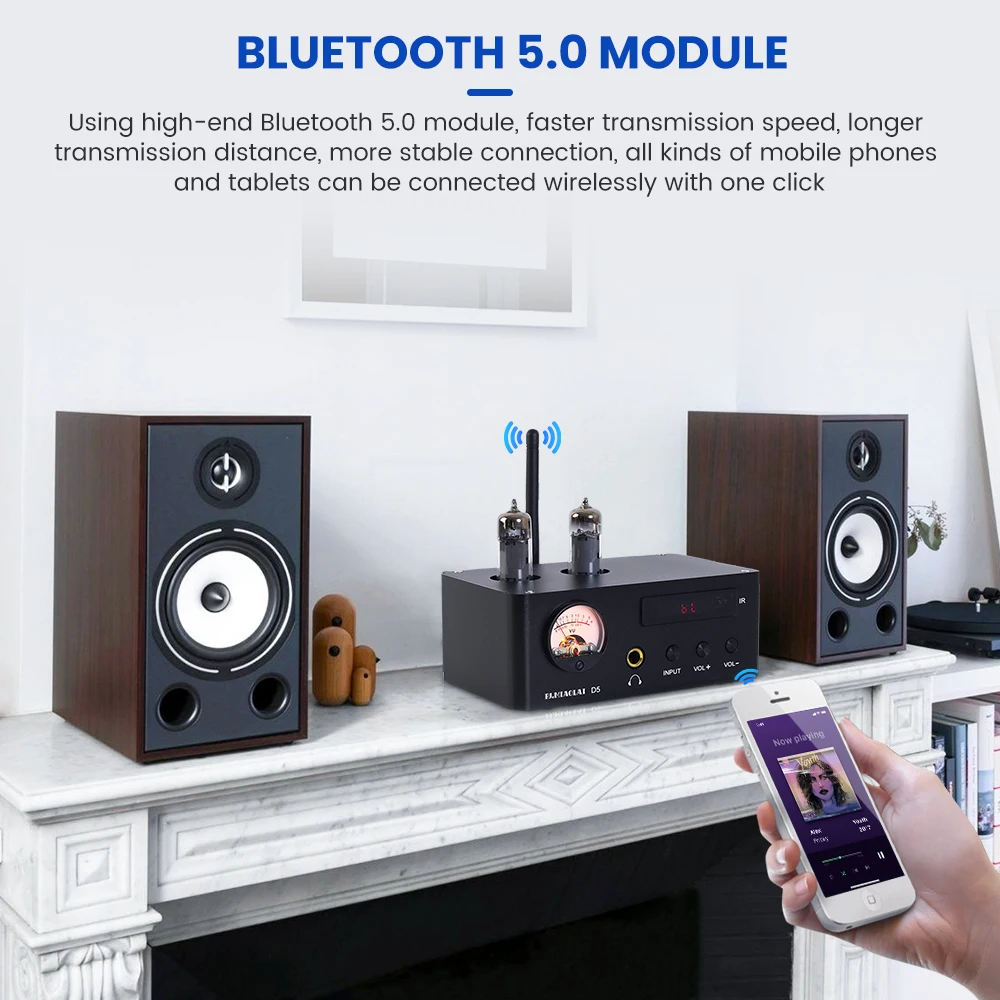 Усилитель для наушников PJ.MIAOLAI MA12070 Bluetooth 5 0 Hi-Fi 6k 4 дюйма домашний усилитель с