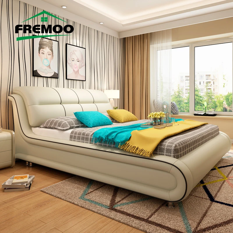 

Soft Metress High Quality Furniture for Bedroom Modern Simple Master Bedroom Wedding Soft Bed Lit 2 Personnes