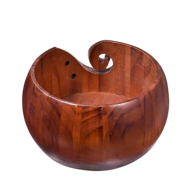 

Big Promotion Ecofriendly Wooden Yarn Storage Bowl Organizer For Knitting Crocheting Wool Storage Bowl Handmade Sewing Supplies