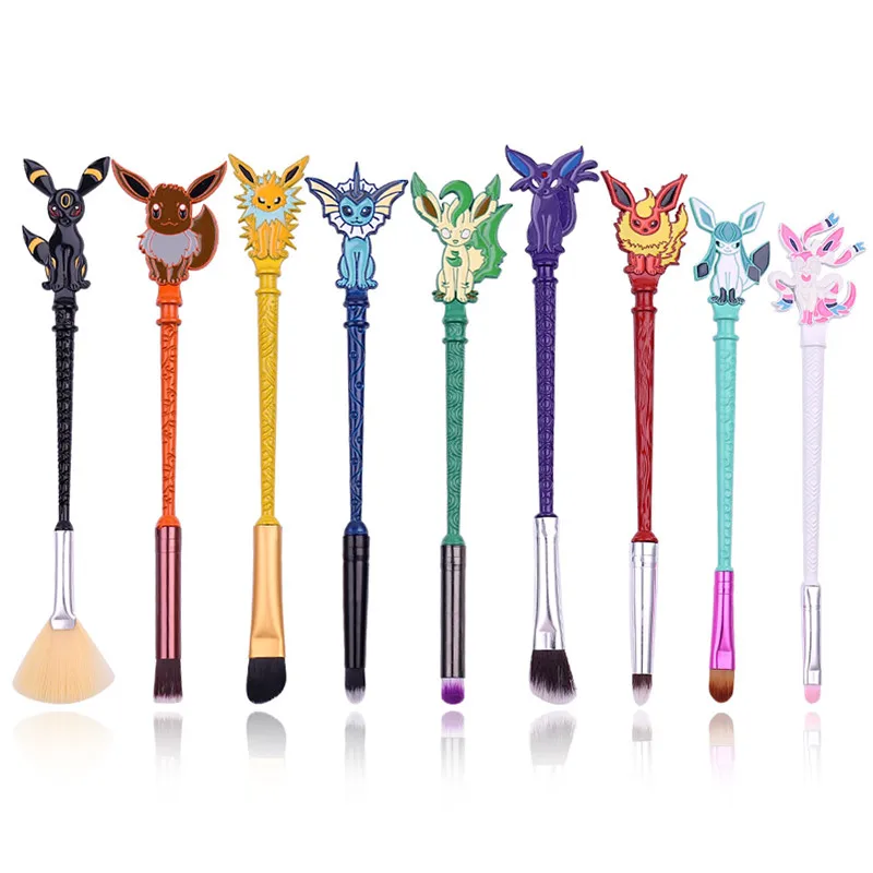 

Bandai Pokemon Makeup Brushes Set Cute Animal Pokémon Metal Makeup Brush Cosmetics Foundation Blush Make Up Brush Beauty Tool