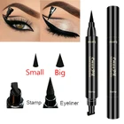 1 шт. большая двухсторонняя подводка для глаз, водостойкая и быстросохнущая черная жидкая подводка для глаз, маленькая клей-ручка для ресниц, Косметика для макияжа глаз