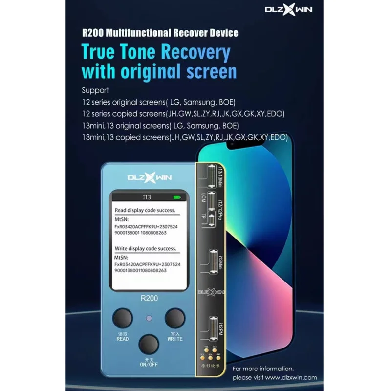 

Update R100 Old model New DLZ R200 multifunctional Support For iphone 12 13 True Tone Recovery Recover Device
