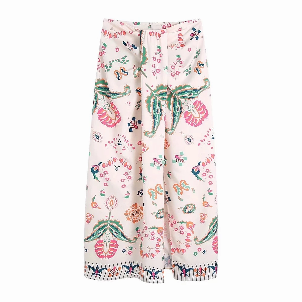 

Long Skirt Women Summer 2022 New Clothing Stylish Prints Ankle Length Modern Girl Causal Bottom Wears