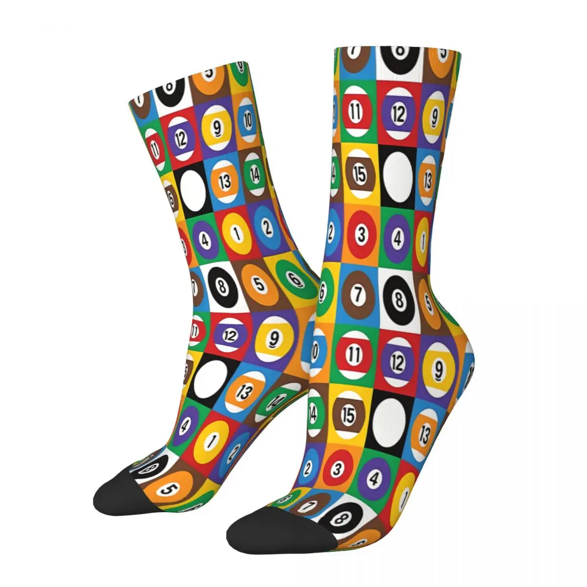 

Pool Ball Checkerboard Pop Art Socks Male Mens Women Summer Stockings Polyester