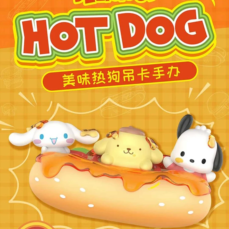 Подлинная новая семья Sanrio Pochacco Onpompurin Cinnamoroll вкусная хот-дог подвесная карта