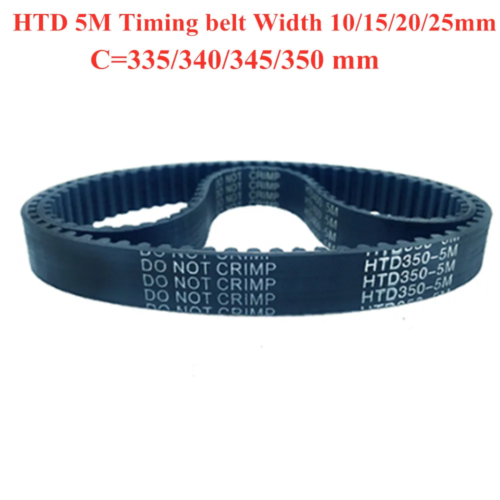 

Arc HTD 5M Timing belt C=340mm/345mm/350mm/355mm/360mm width10/15/20/25mm Teeth 68 69 70 71 72 HTD5M Rubber synchronous Belt