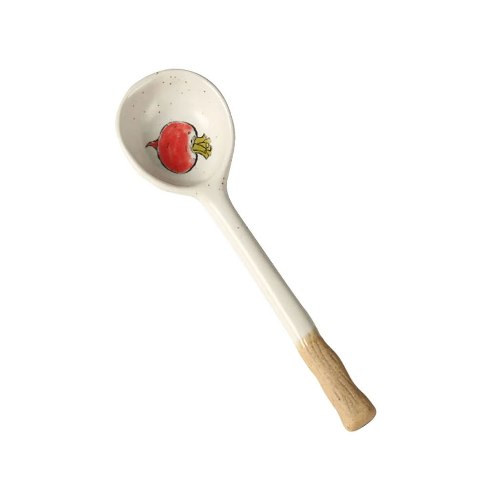 

Spoon Spoons Ceramic Soup Coffee Asian Ramen Porcelain Scoop Dessert Appetizer Dinner Noodlestirring Formula Ice Cream Japanese