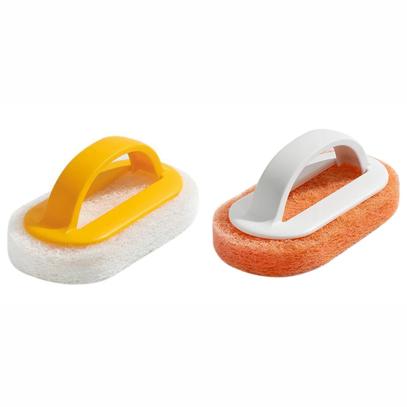 

Kitchen Cleaning Bathroom Toilet Glass Wall Cleaning Bath Brush Plastic Handle Sponge Bath Bottom Bath Brush