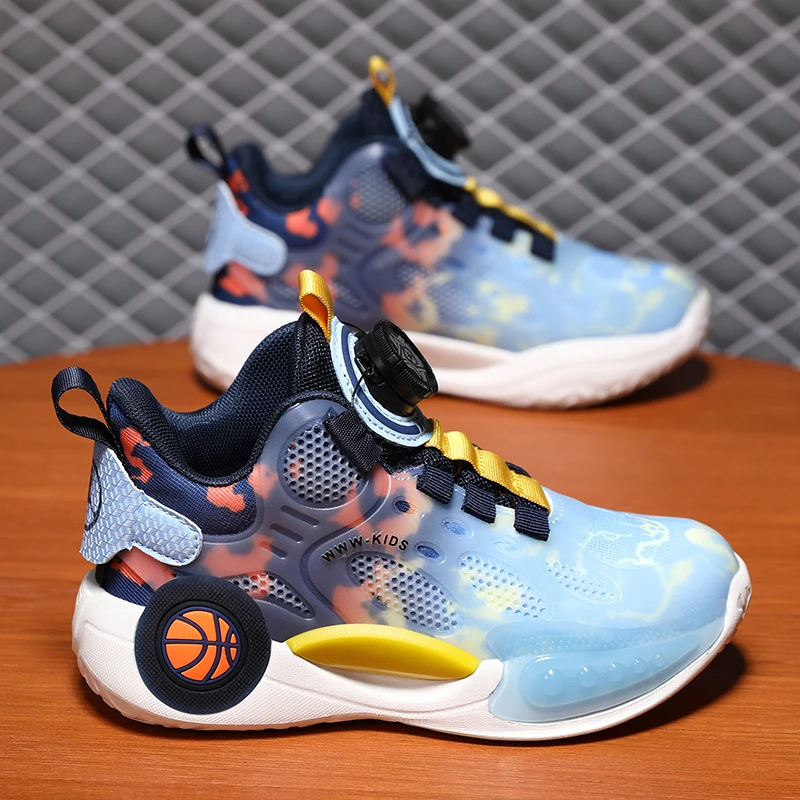 Fashion Kids Sneakers High Qulity Children Basketball Shoes for Boys Lightweight Outdoor Running Shoes Comforthable Girls Shoes