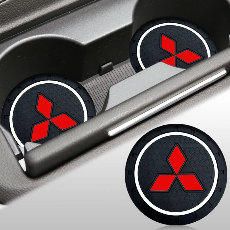 

Черный Автомобильный держатель для стакана для воды, нескользящий коврик для Mitsubishi Montero V20 V80 Sport Lancer Ex Evo Asx Pajero 2, аксессуары