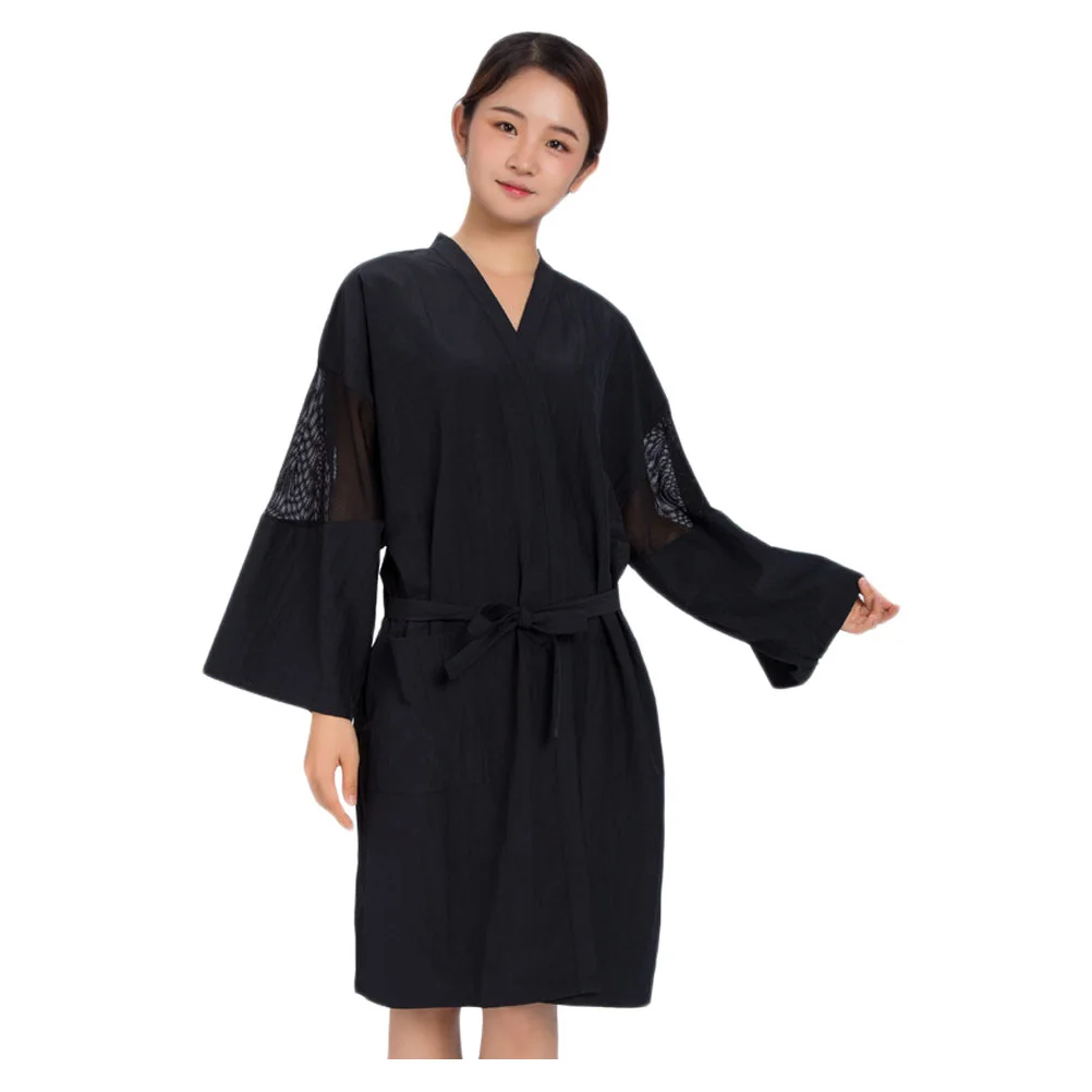 

Salon Client Robes Spa Robe Salon Smock Kimono Uniform Spa Wrap for Customer Service Parlor Hair Salon Spa Nightgown 137X60CM