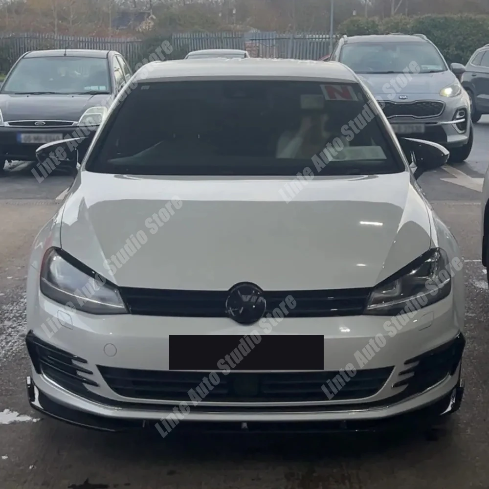 Фото Автомобильный передний бампер, диффузор, сплиттер для VW Volkswagen Golf 7 MK7 TSI TDI хэтчбек/вариант 2013-2019, дефлектор, спойлер, накладка на губу №2