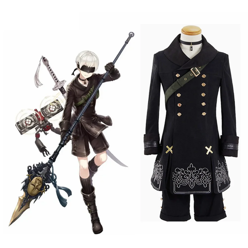 

Unisex Anime Cos NieR:Automata 9S YoRHa No.9 Type S Cosplay Costumes Outfit Halloween Christmas Performance Uniform Suits Shoes