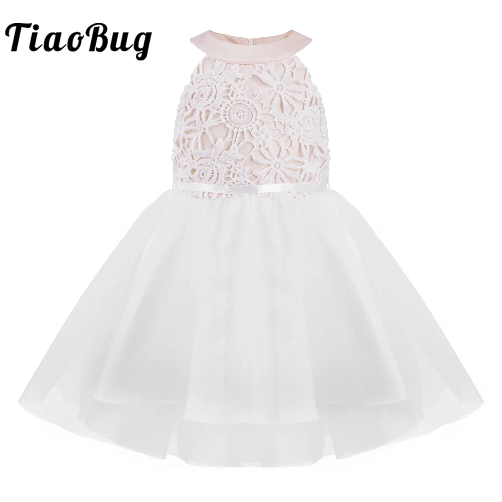 

Детское кружевное платье без рукавов, на возраст 0-24 месяца