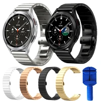 stainless steel watchband for samsung galaxy watch 4 classic 42mm 46mm wrist strap smart watch metal band galaxy watch4 4044mm