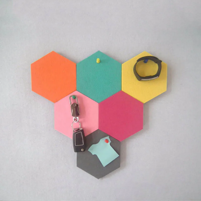 

Self-Adhesive Background Wallpaper 3D Decorative Multifunctional Kids Room Decor Accessories Hexagonal Wall Stickers Felt Board