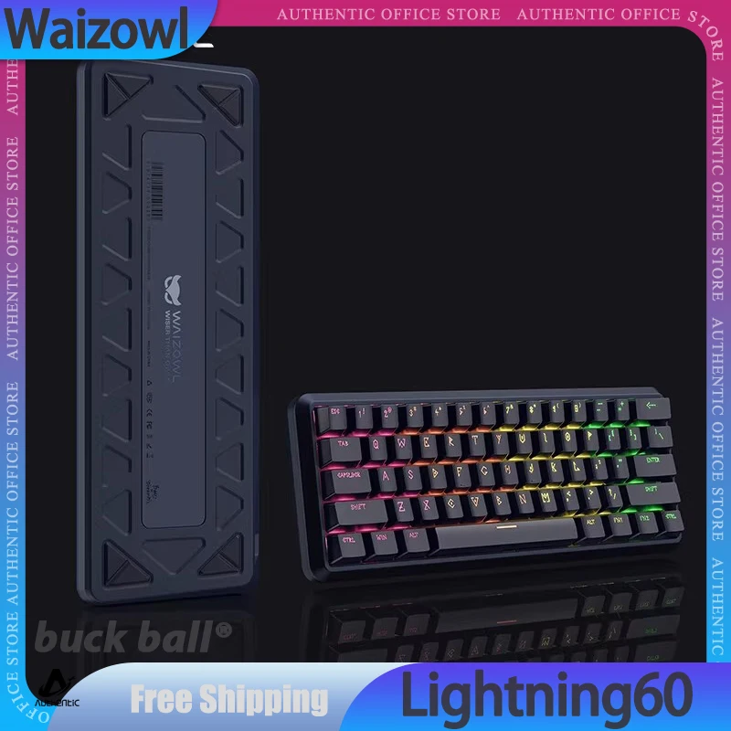 Waizowl Lightning60 Магнитный переключатель Механическая клавиатура Проводная с