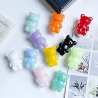 stereo color mobile phone bracket transparent bear foldable mobile phone grip for iphone samsung mobile phone accessories