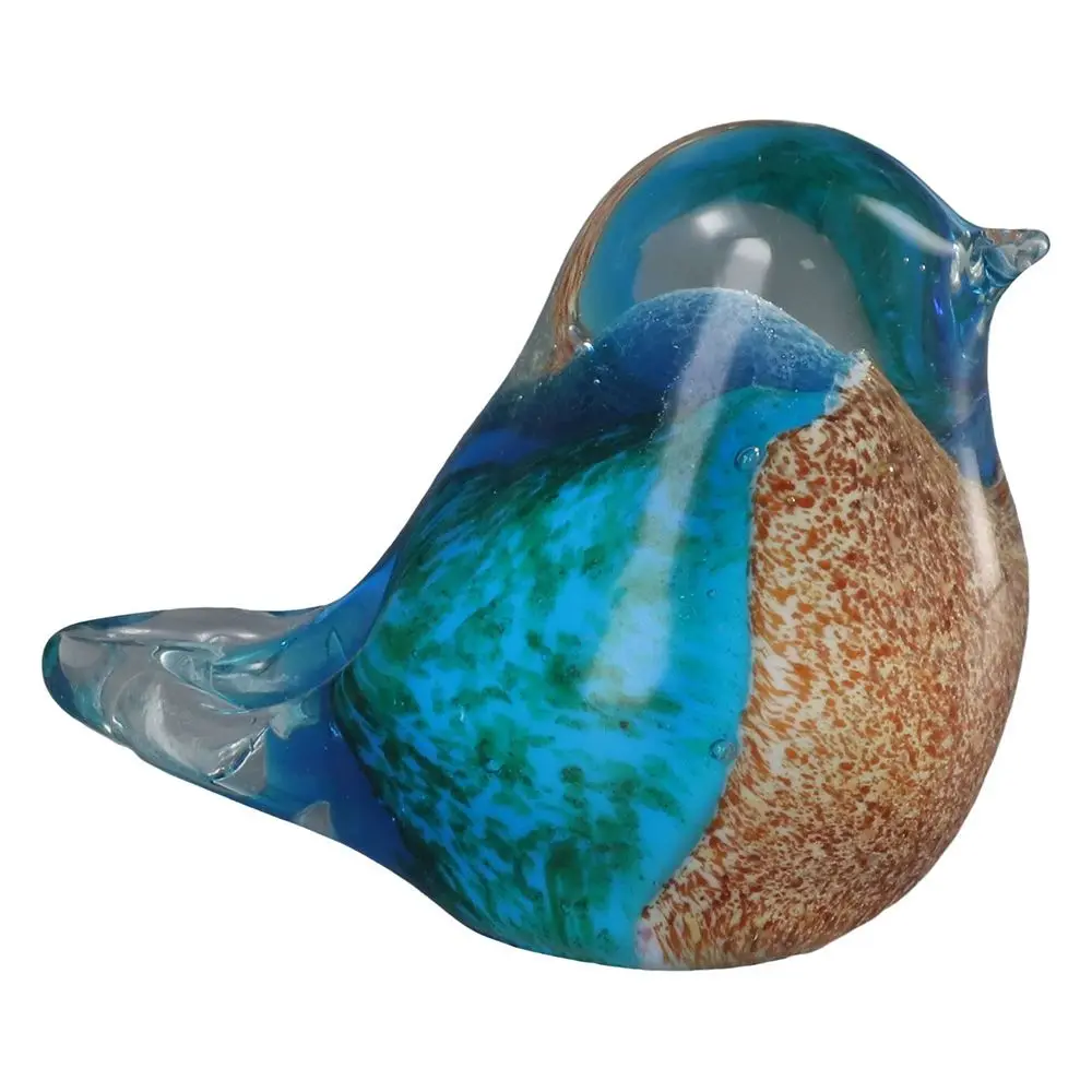 

Dark Blue Blown Glass deocr Glass Handmade Glass Bird Best wishes Bird Figurine for Christmas Birthday Gift Home