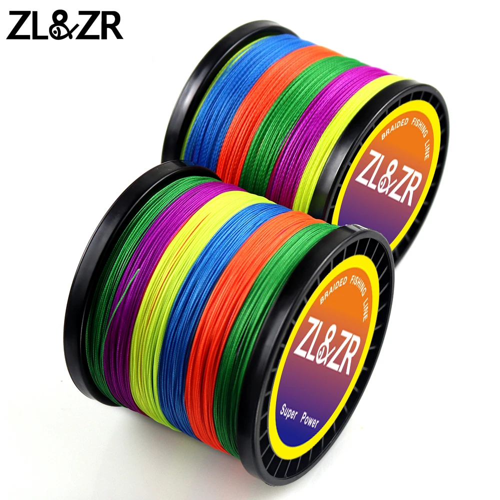 

ZL&ZR Brand 8 Strands 100M Multicolor Braided Fishing Line Sea Saltwater Carp Fishing Weave Extreme 100% PE Lure Line Stream