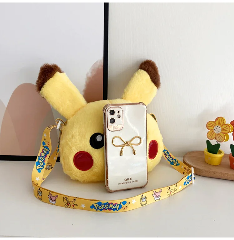 Плюшевая маленькая сумка с покемоном Пикачу из аниме милая мультяшная фигурка