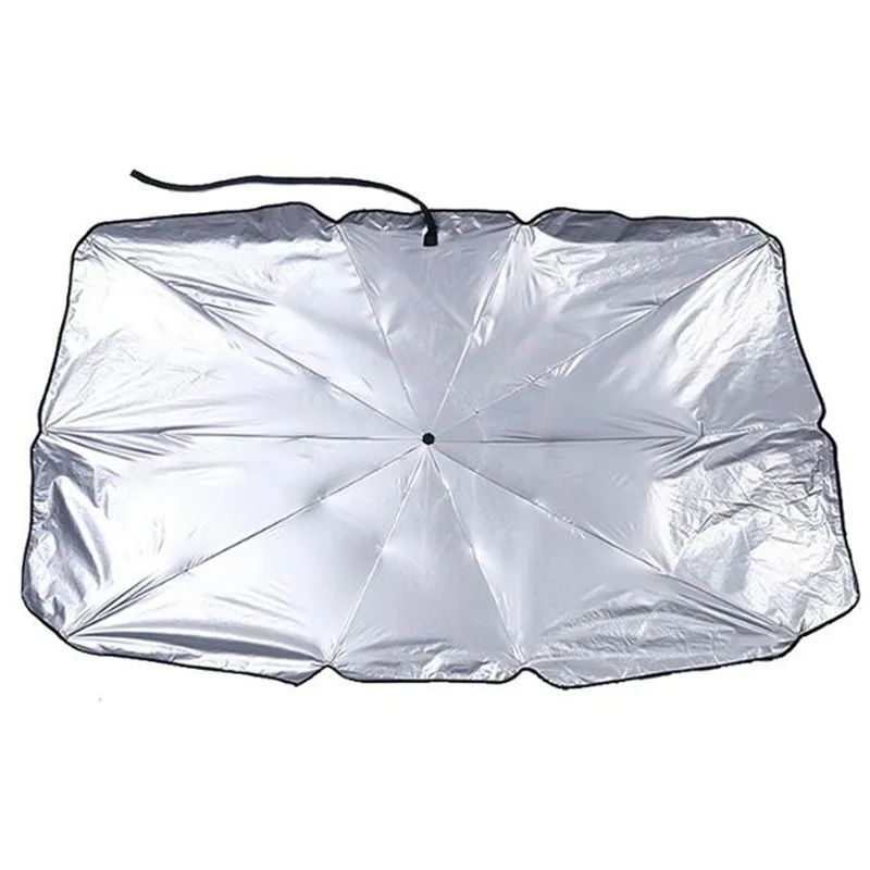 

Automobile titanium silver cloth sunshade thermal insulation sunshade windshield folding telescopic Sunshade car accessories