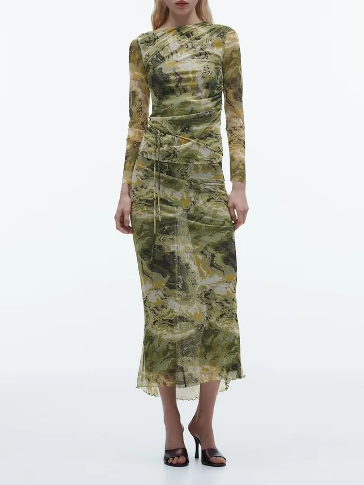 

Топ с принтом ashion, 2023 комплектов, пикантная юбка с высокой талией для отдыха Ruili