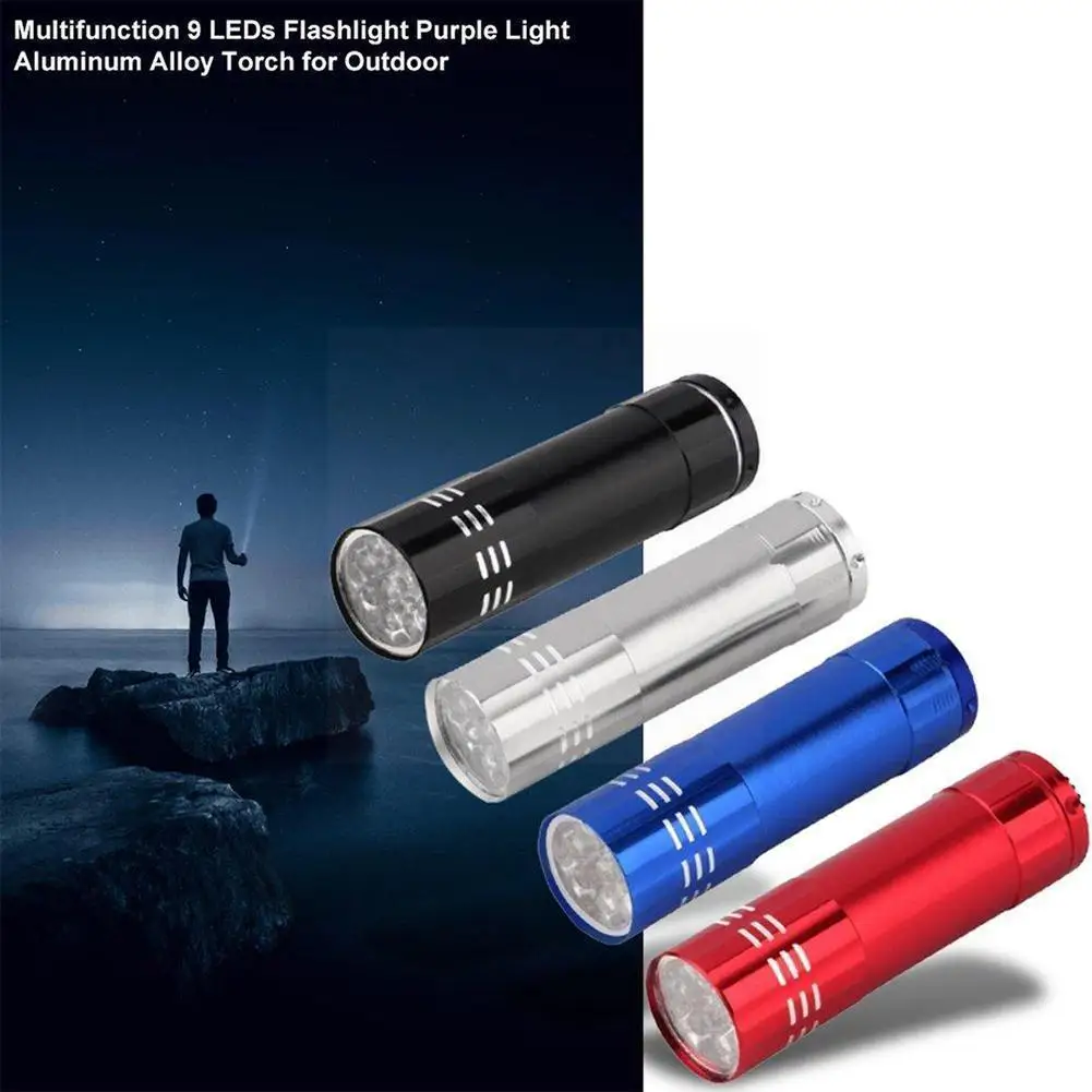 

Mini Uv Ultra Violet 9 Led Flashlight Torch 4.5v Light Lamp Lamp Portable Lamp Uv Aluminum Tactical Waterproof Outdoor G3t8