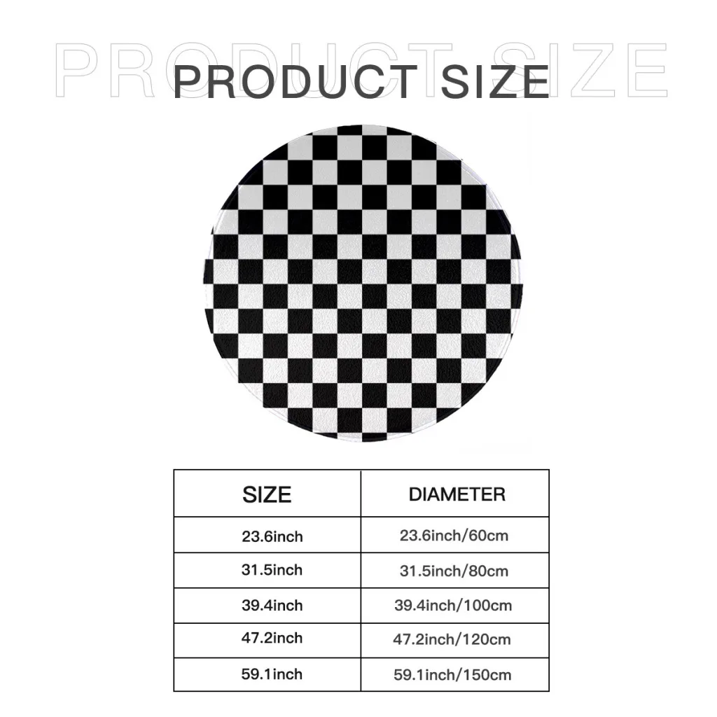 Черно-белый коврик в клетку для гостиной спальни дивана Придверный декоративный