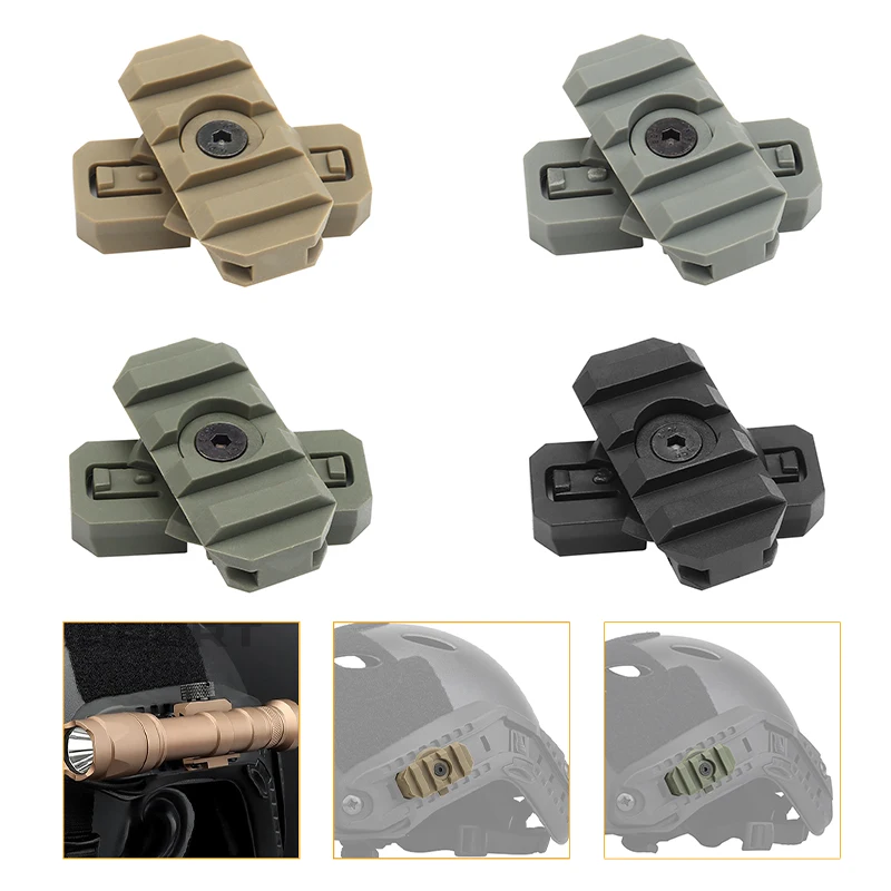 

Helmet Side Rail Mount Adapter Military 360 Degree Guide Rotation for 19mm Tactical Airsoft Fast Helmet Rail Hunting Accessories