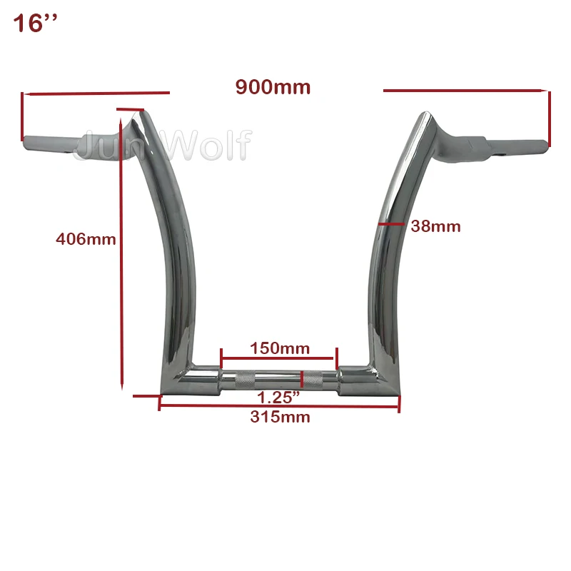 

Мотоциклетный подвесной руль 1,5 дюйма 12 дюймов 14 дюймов 16 дюймов 1-1/4 дюйма для Harley Softtail Road King Dana Sportter и road Glide Pre-2013