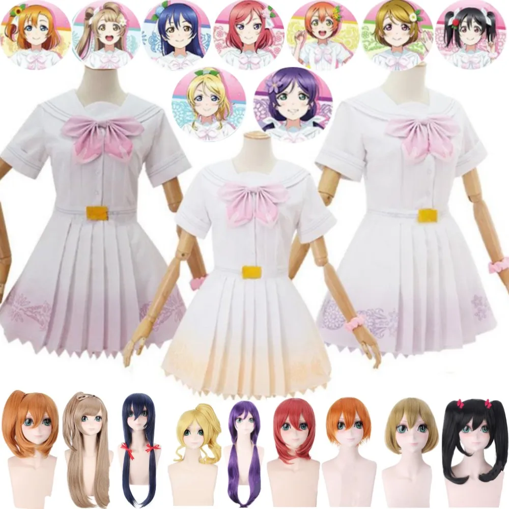 

Anime Lovelive Love Live μ'S 8th A Song For You Honoka Kousaka Nico Yazawa Kotori Minami Maki Nishikino Cosplay Costume Wig Suit