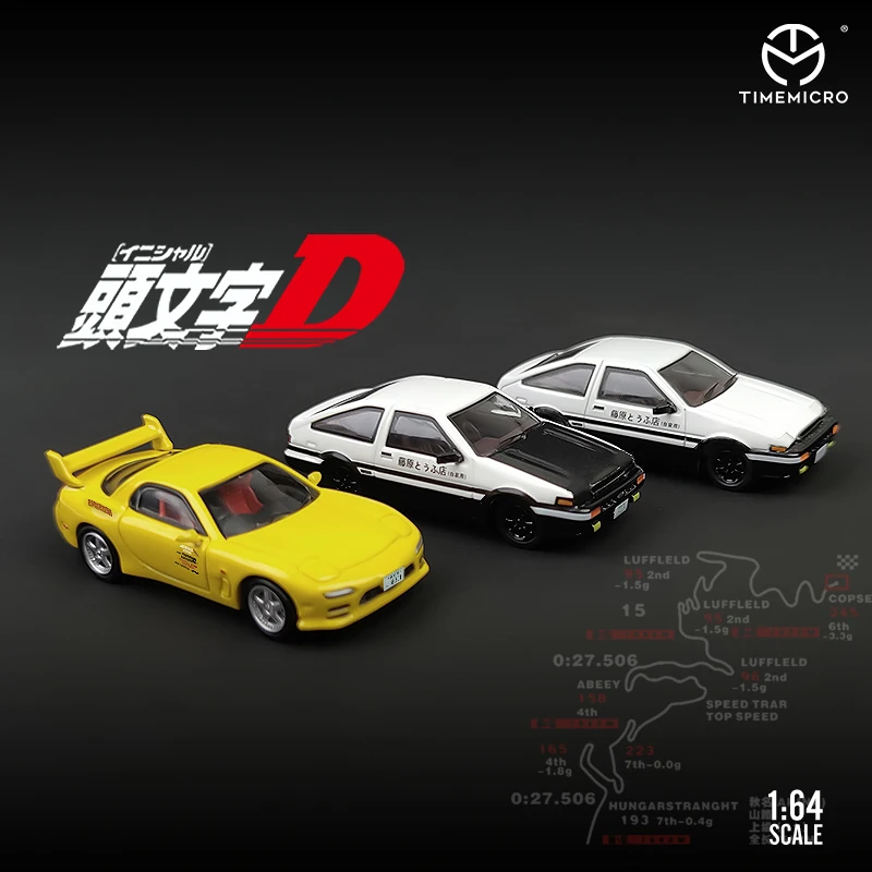 

Timemicro Initial D Dream Serie Racing Car JDM Sports Car Diecast Toy 1:64 Model Car Vehicle with Case Gift For Kids